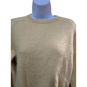 Vintage Grant Thomas 100% Cashmere Yellow Crewneck Sweater cozy soft old money